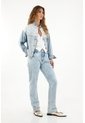 Tennis Jean Recto Tiro Medio Azul Claro Para Mujer de Tennis