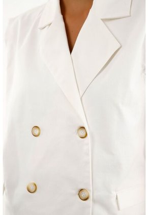 Tennis Chaleco Blanco Tipo Sastre Para Mujer