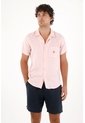 Camisa En 100% Lino Rosada Para Hombre de Tennis