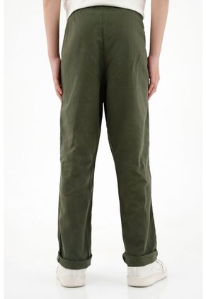 Pantalón Verde Ajustable Tipo Jogger Para Niño