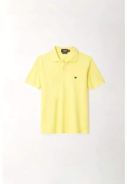 Polo Amarilla Con Raqueta Bordada Para Niño
