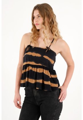 Tennis Camisa De Tiras Con Estampado Tie Dye Para Mujer