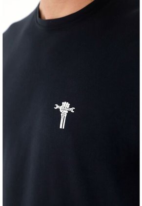 Tennis Camiseta Negra En 100% Algodón Para Hombre