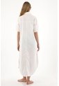 Tennis Vestido Largo Tipo Camisa Manga Larga Crudo Para Mujer de Tennis