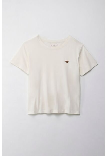 Tennis Camiseta Con Estampado En Punto Corazón Crudo Para Mujer