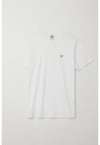 Tennis Camiseta Básica Con Mini Print Blanca Para Hombre Tennis