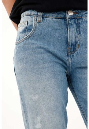 Tennis Jean Recto Con Pigmento Blanco Para Mujer