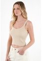 Tennis Camiseta Tejida Café Para Mujer de Tennis