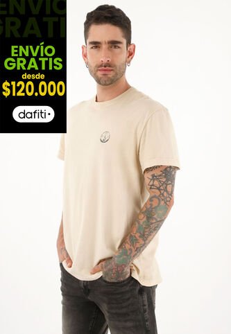 Camiseta Crudo Con Estampado Para Hombre Tennis