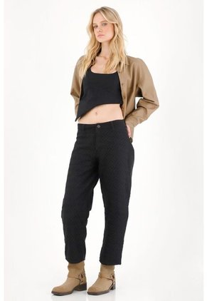 Tennis Pantalón Horseshoe Tiro Medio Negro Para Mujer