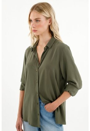 Tennis Camisa Manga Larga Verde Para Mujer