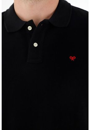 Tennis Polo Negra Multicolor Para Hombre