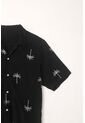 Tennis Camisa En Apariencia Lino Con Diseño De Palmeras Para Hombre de Tennis