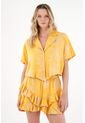 Tennis Falda Corta Con Boleros Amarilla Para Mujer de Tennis
