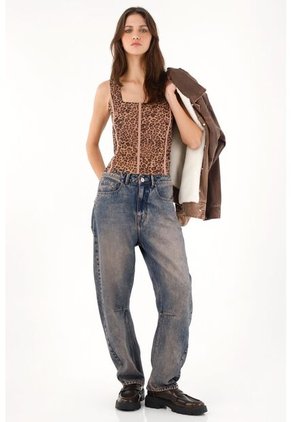 Tennis Camiseta Con Estampado Animal Print Para Mujer