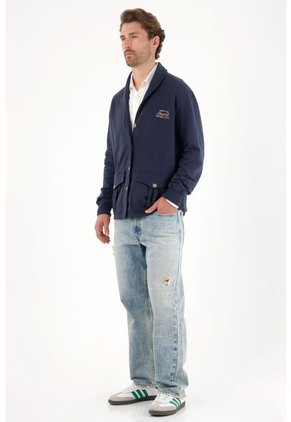 Tennis Buzo En Burda Con Botones Azul Para Hombre