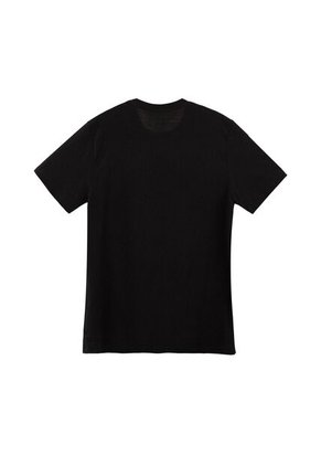 Tennis Camiseta Negra Estampada En Frente Para Hombre