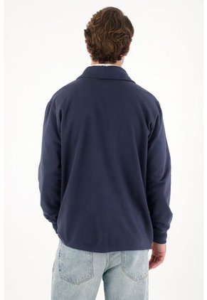 Tennis Buzo En Burda Con Botones Azul Para Hombre