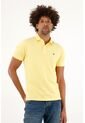 Tennis Polo Amarilla Con Raqueta Bordada Para Hombre de Tennis