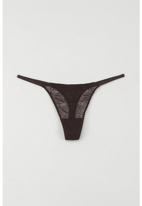 Tennis Panty Tipo Tanga En Canje Café Para Mujer