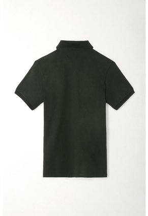 Tennis Polo Slim Fit Verde Licra Para Hombre