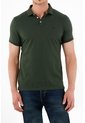 Tennis Polo Slim Fit Verde Licra Para Hombre de Tennis
