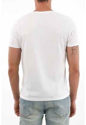 Tennis Camiseta Blanca Cuello En V Para Hombre