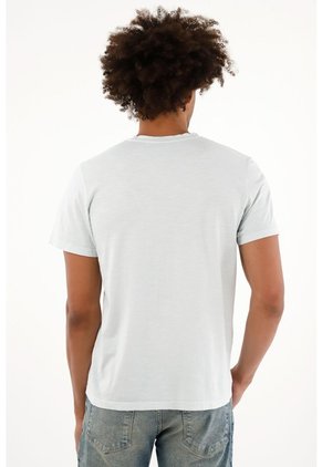 Tennis Camiseta Manga Corta Azul Para Hombre