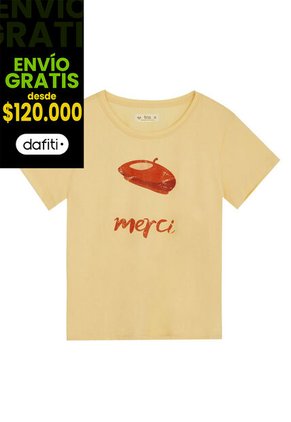 Tennis Camiseta Amarilla Manga Corta Para Mujer
