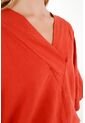 Camisa Roja Con Escote En V Para Mujer de Tennis