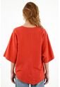 Camisa Roja Con Escote En V Para Mujer de Tennis