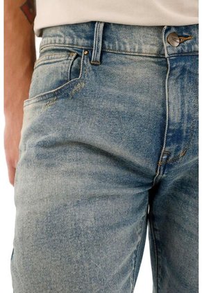 Tennis Jean Nudy Tono Medio Cinco Bolsillos Azul Para Hombre