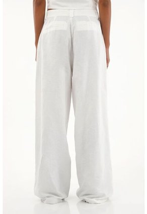 Tennis Pantalón Recto De Tiro Medio Con Bordados Para Mujer