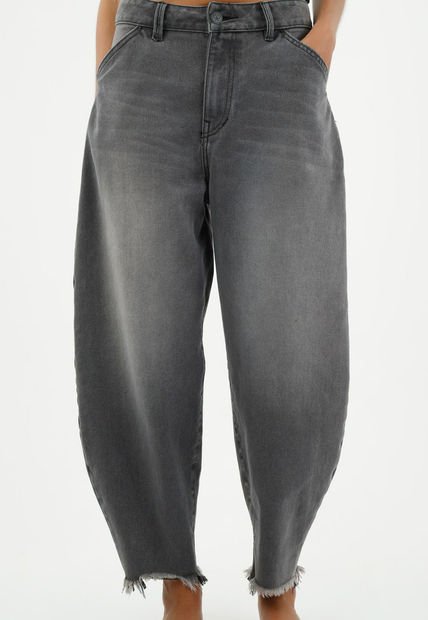 Jean Negro Con Ruedo Desflecado Para Mujer