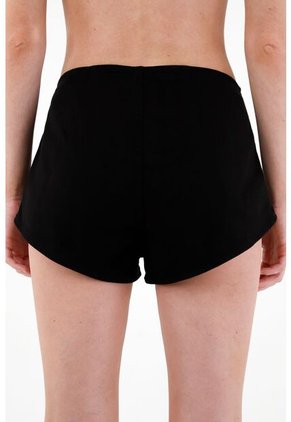 Tennis Short Negro Con Apliques Para Mujer