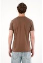 Tennis Camiseta Manga Corta Con Raqueta Bordada Café Para Hombre de Tennis