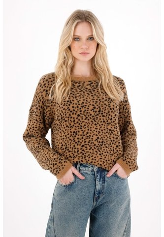 Tennis Buzo Tejido Afelpado Animal Print Con Diseño Limpio Para Mujer Tennis