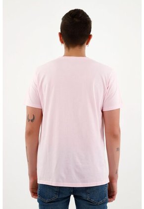 Camiseta Rosada Manga Corta Para Hombre Tshirt Para Hombre Tennis, Fondo Entero ROSADO XS