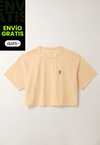 Tennis Camiseta Con Estampado En Punto Corazón Crudo Para Mujer Tennis