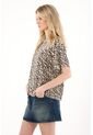 Tennis Camiseta Oversized Estampado Animal Print Para Mujer de Tennis