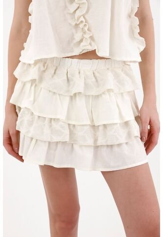 Tennis Falda Corta Con Boleros Crudo Para Mujer Tennis