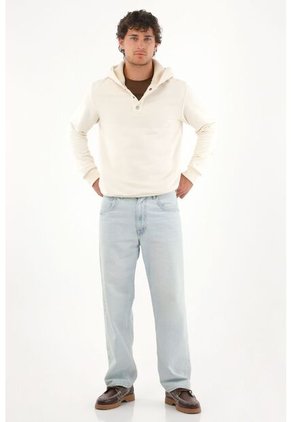 Tennis Buzo Con Capucha Forrada En Ovejero Crudo Para Hombre