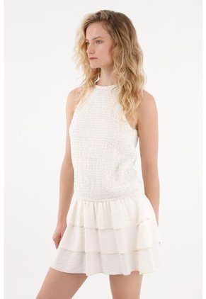 Tennis Vestido Corto Con Cuello Alto Para Mujer