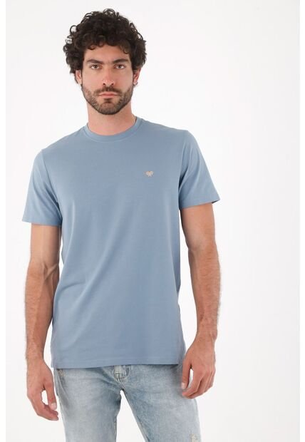 Tennis Camiseta Para Hombre De Algodón Azul Regular Con Icono De Raquetas