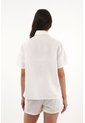 Tennis Camisa Crop Con Detalles De Encaje Crudo Para Mujer de Tennis