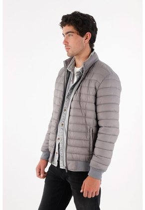 Tennis Chaqueta Acolchada Gris Para Hombre