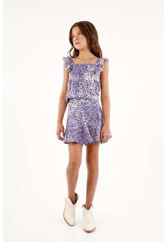 Camisa Morada Manga Sisa Para Niña Tennis