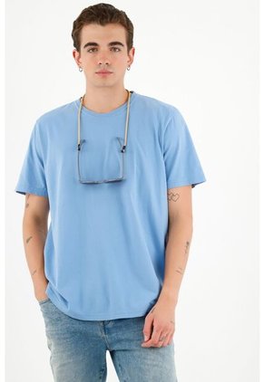 Camiseta Unisex Estampada En Posterior Azul