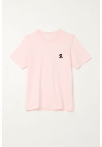 Camiseta Con Estampado En Algodón 100% Rosada Para Niño Tennis