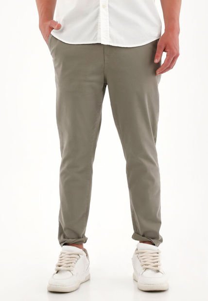 Pantalón Tipo Chino Corto Verde Para Hombre